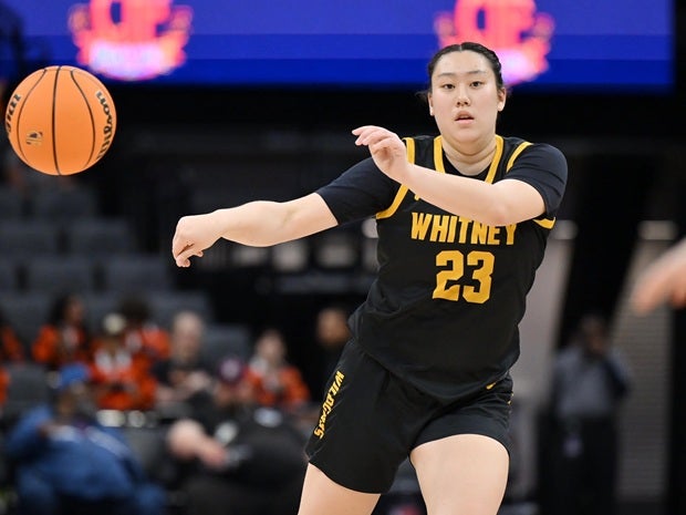 Whitney's Haylie Wang led the Wildcats with 17 points in their 48-40 win over Half Moon Bay in the CIF Division IV state championship on Saturday at Golden 1 Center. (PHOTO: David Steutel)