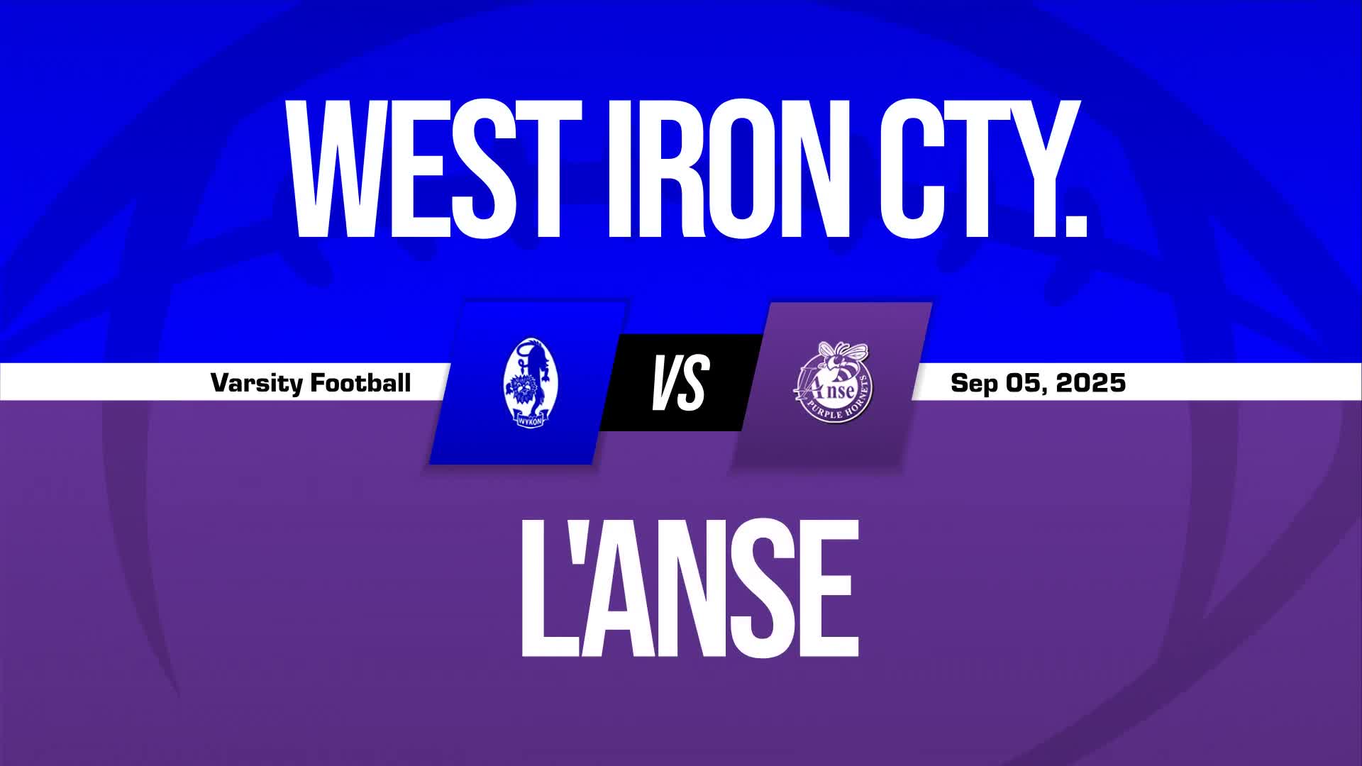 Football Game Preview: West Iron County Wykons vs. L'Anse Purple Hornets + How To Watch