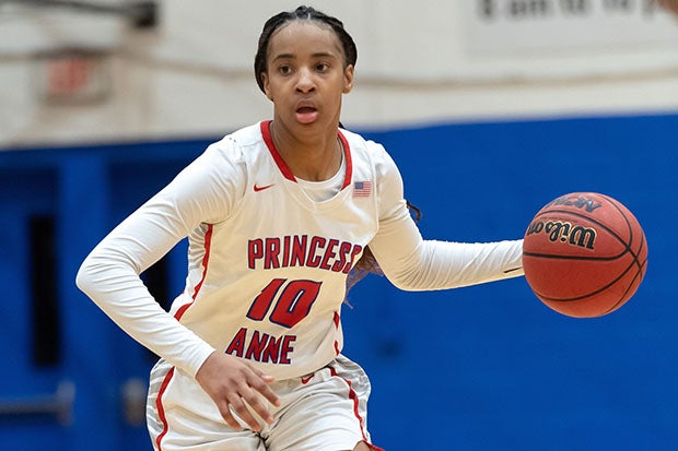Aziaha James in action for Princess Anne during the 2019-20 season.