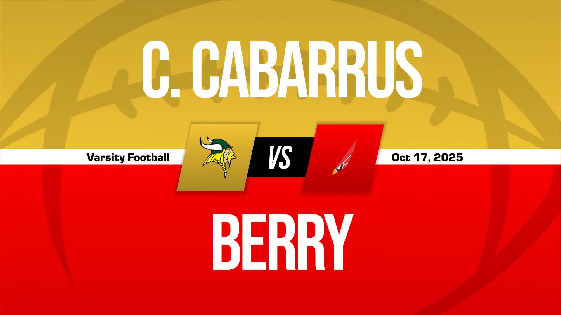 Football Recap: Berry Drops Season-High Score on Central Cabarrus + How To Watch