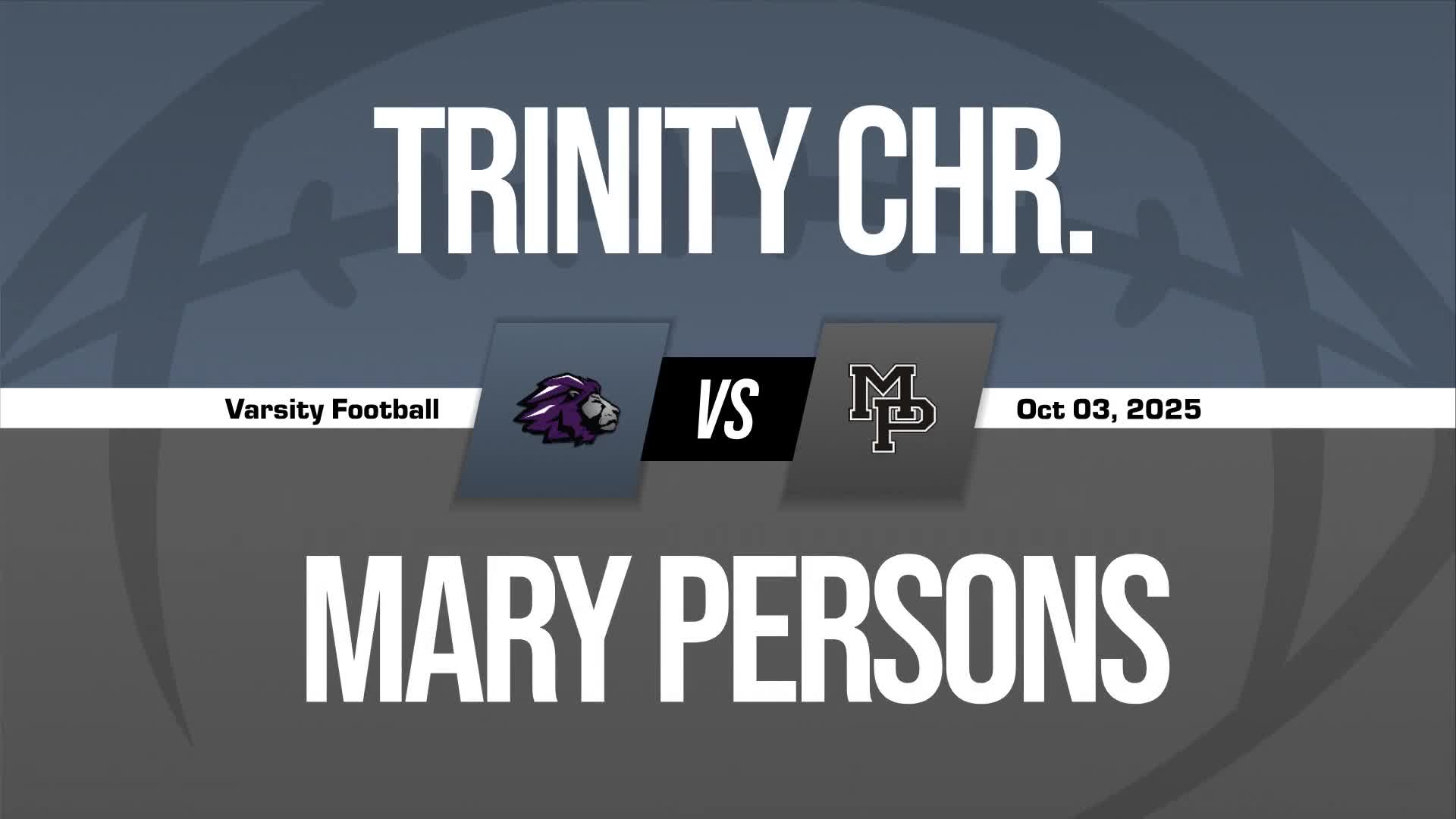 Football Game Preview: Trinity Christian Lions vs. Troup County Tigers + How To Watch