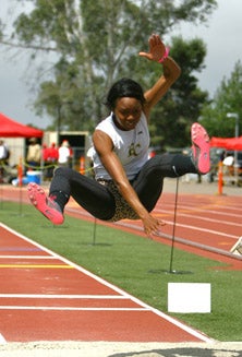Gibbs is the national long jump leaderunder any condition.