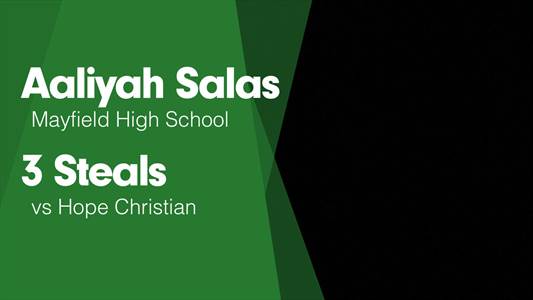 Aaliyah Salas Game Report: @ Gadsden