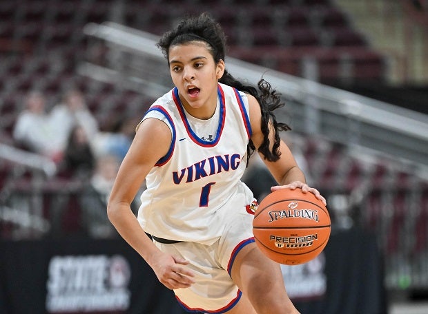 Coeur d'Alene senior point guard Teagan Colvin is the 2023-24 Idaho MaxPreps Player of the Year for the second straight season. She led the Vikings to a 44-7 record over that span. (Photo: David Fish)