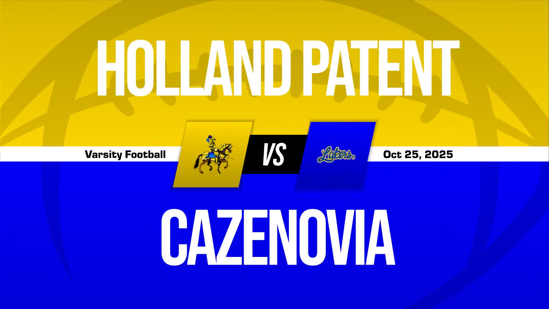 Football Game Preview: Cazenovia Lakers vs. Holland Patent Golde