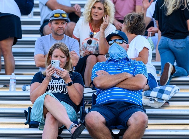 Fans watch the Corner Canyon intrasquad scrimmage last Friday. Action in Utah kicks off Thursday with a full slate of games scheduled for Friday.