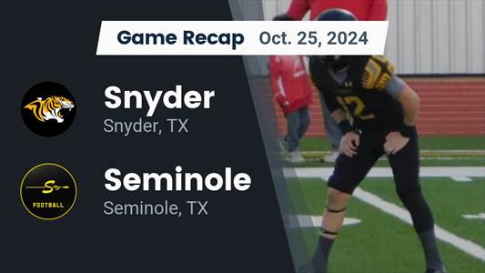 Football Recap: Snyder Comes Up Short
