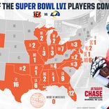 Home states of Super Bowl LVI players
