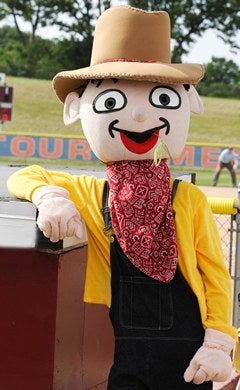 The Appleknockers mascot.