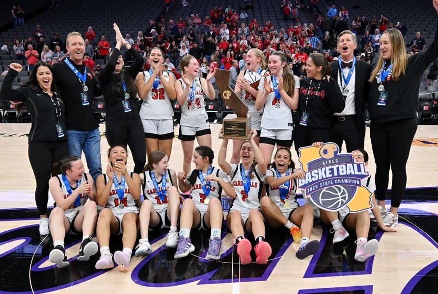 California high school girls basketball: Woodland Christian girls repeat as Division V state champions with 63-30 victory over Laguna Hills