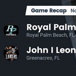 Football Game Recap: Leonard Lancers vs. Royal Palm Beach Wildcats