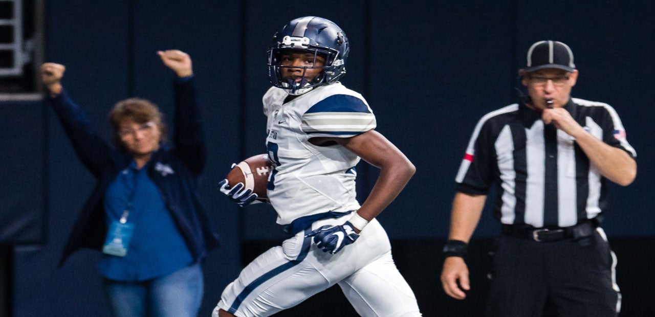 Oklahoma pledge Marvin Mims and Ohio State-bound Jaxon Smith-Njigba race for Texas career receiving lead