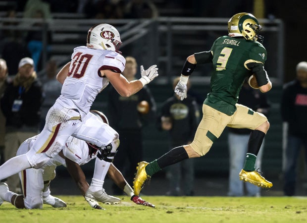 Grayson receiver Evan Sturgill breaks into the open.