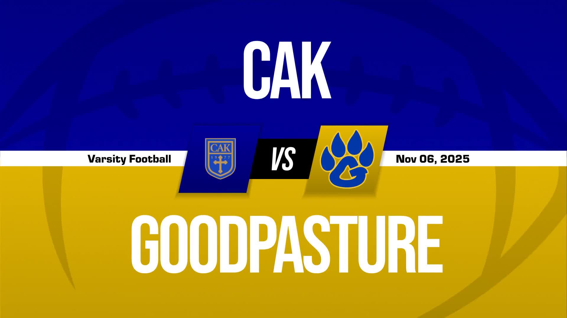 Football Game Preview: Goodpasture Christian Cougars vs. Christian Academy of Knoxville Warriors