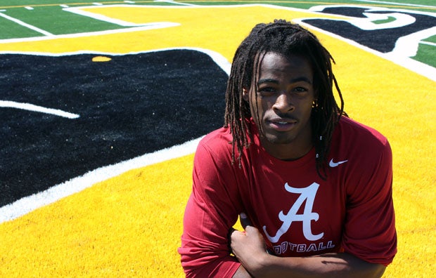 Najee Harris on Antioch's new football field.