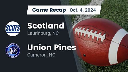 Football Recap: Union Pines Takes a Loss