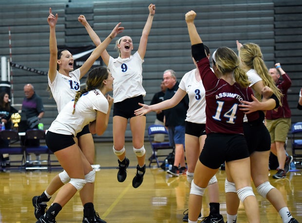 Assumption celebrated a victory at the Durango Invitational.