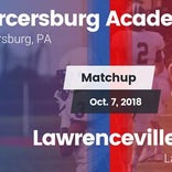 Football Game Recap: Lawrenceville School vs. Mercersburg Academ