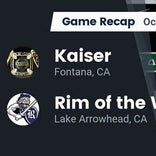 Football Game Recap: Rim of the World Fighting Scots vs. Kaiser Cats