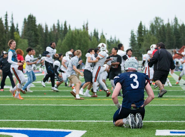 Following the last-second West 18-13 win to snap Soldotna's 59-game win streak. 