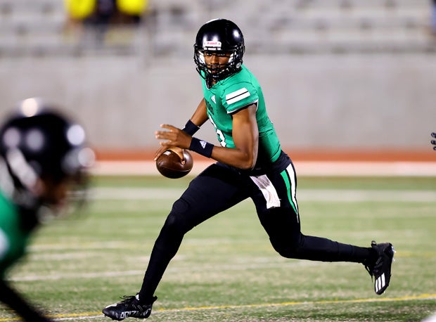 Justyn Martin, on the run during Friday's game with Morningside, committed to UCLA earlier in the week. 