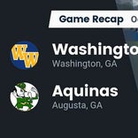 Football Game Recap: Washington-Wilkes Tigers vs. Aquinas Fightin&#39; Irish