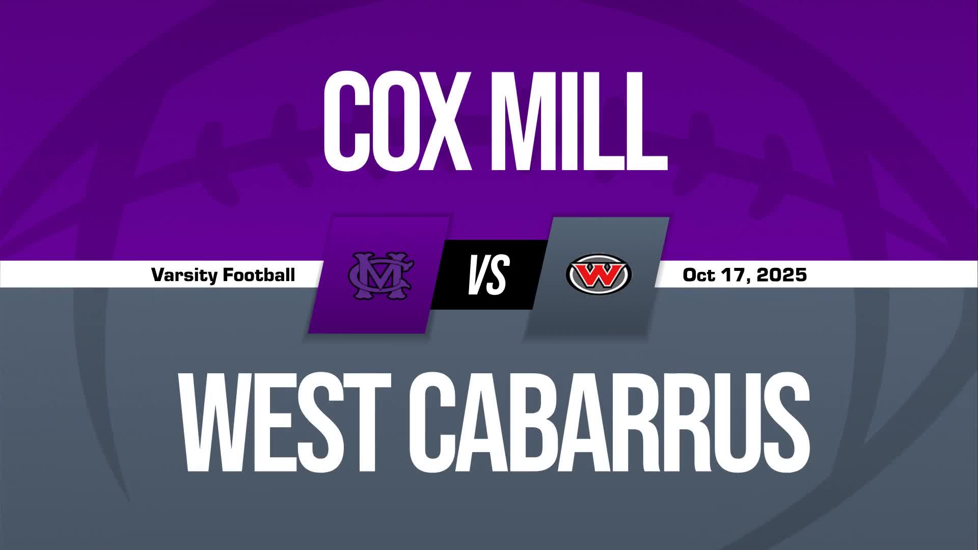 Football Game Preview: West Cabarrus Wolverines vs. Central Caba