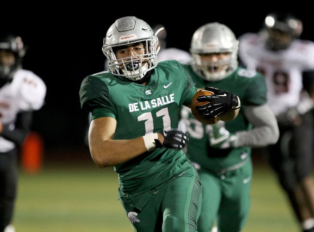 De La Salle junior linebacker Henry To'oto'o is likely going to get a major load of the carries on Saturday.