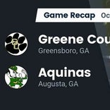 Football Game Recap: Glascock County Panthers vs. Aquinas Fightin&#39; Irish