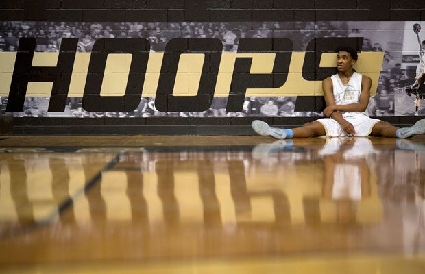 Malik takes a breather during a recent practice session.