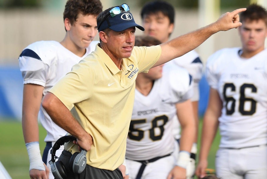 Episcopal head coach Travis Bourgeois and his program are a little over two weeks away from kicking off the 2026 season but already have big plans for the 2027 opener. (PHOTO: Parker Waters)
