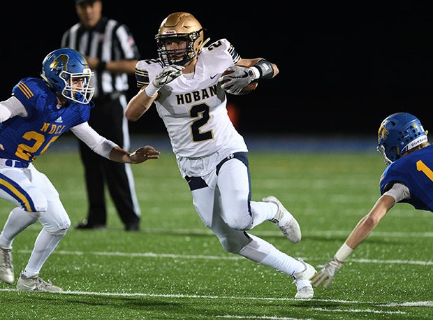 Akron Hoban senior Matt Salopek had 74 tackles, 29 tackles-for-loss, 10 sacks, six interceptions and two defensive touchdowns last season. He's headed to Miami (OH).