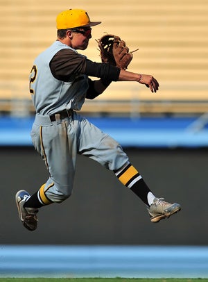 David Maldonado, shown in action last season,was the only Golden Bear with multiple hits.