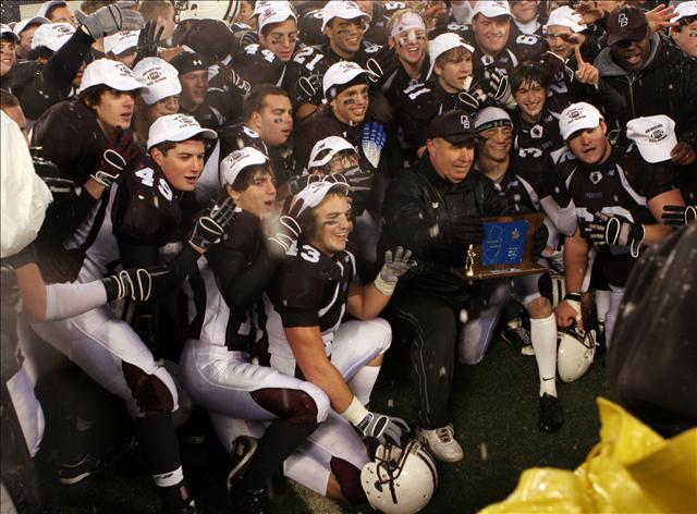 Don Bosco Prep (Ramsey, N.J.) celebrates after winning its fourth straight non-public Group IV state title.