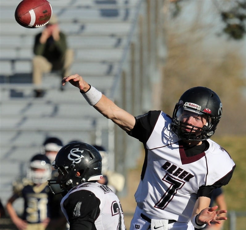Silver Creek quarterback Ben Sjobakken leads the best passing attack in Class 3A. The defending champion Raptors are playing in their third consecutive title game Saturday, this time against Coronado. The 4A championship pits Montrose against Pine Creek.