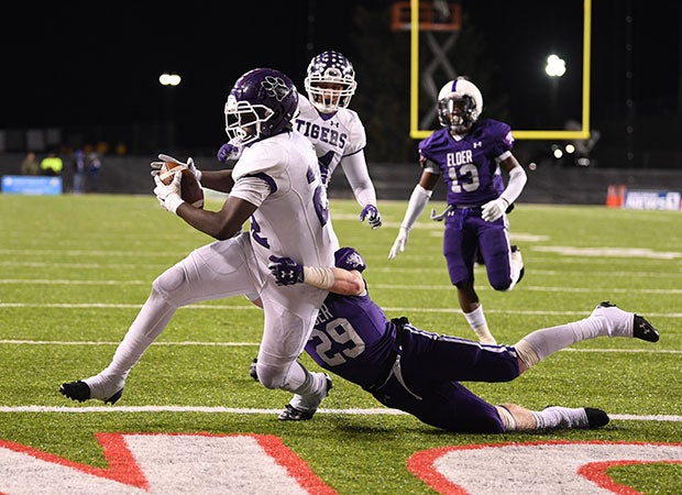 Receiver Tyler Gillison scores the game-tying touchdown on a 7-yard catch.