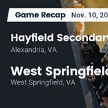Football Game Recap: Hayfield Hawks vs. West Springfield Spartans
