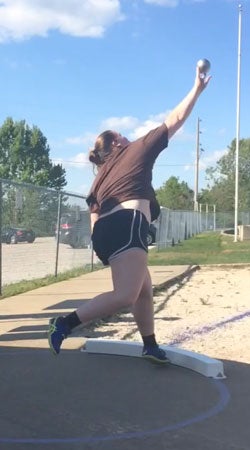 Aurentz's coach said her drive to win
is what makes her a great
two-sport athlete.