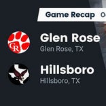Football Game Recap: Glen Rose Tigers vs. Hillsboro Eagles