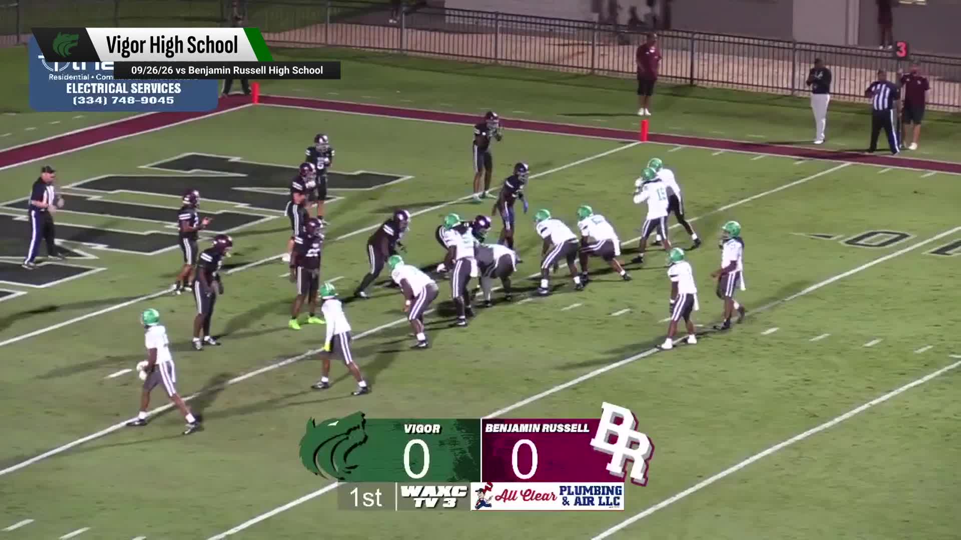 Football Recap: Vigor Piles Up the Points Against Rain