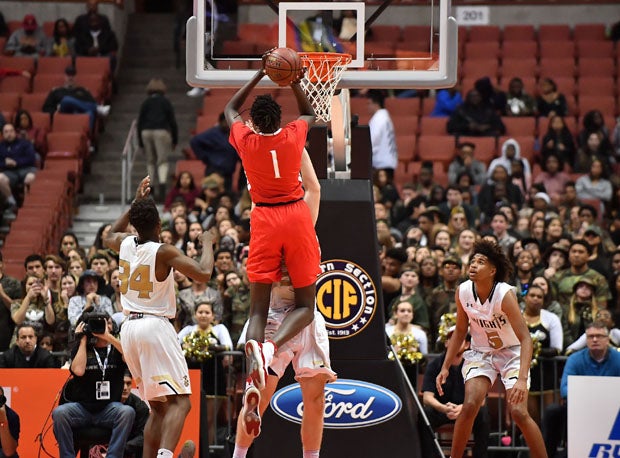 Mater Dei's Bol Bol takes a jumper during the first half.