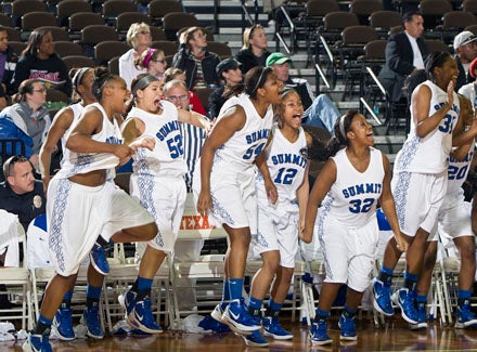 Summit celebrates its 4A state title. 