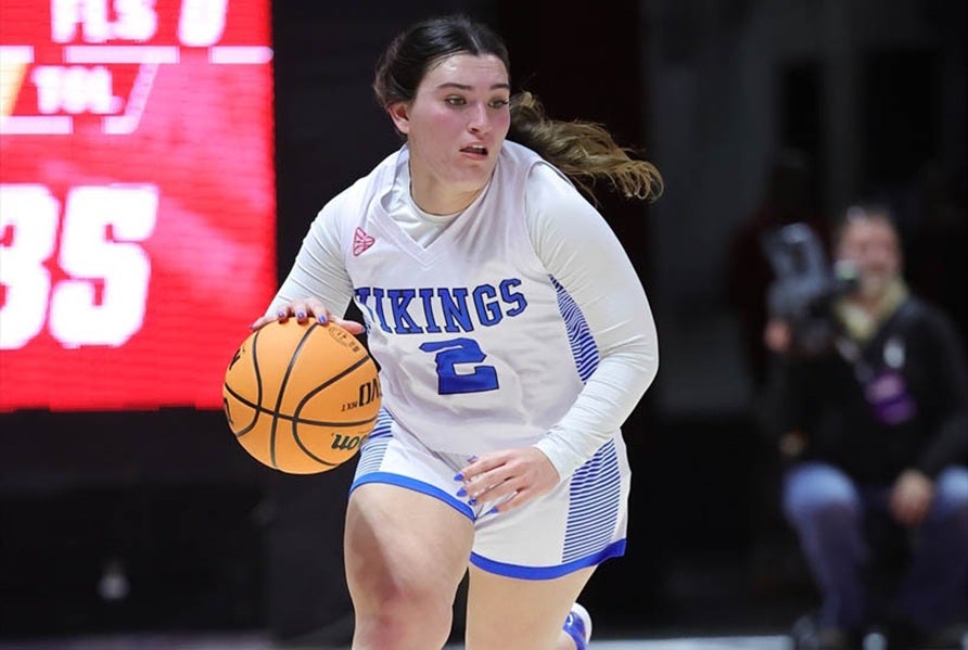 Pleasant Grove junior point guard Janiece Sikander led the No. 15 Vikings to a Utah Class 5A title. She quarterbacked a team that went 26-0 under first-year coach Angela Villa after winning only nine games last season. (PHOTO: Terry Cullop)  