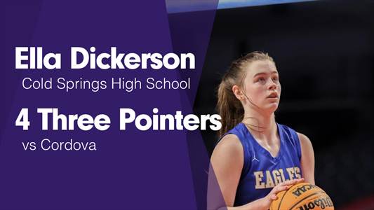 Ella Dickerson Game Report: @ Cordova