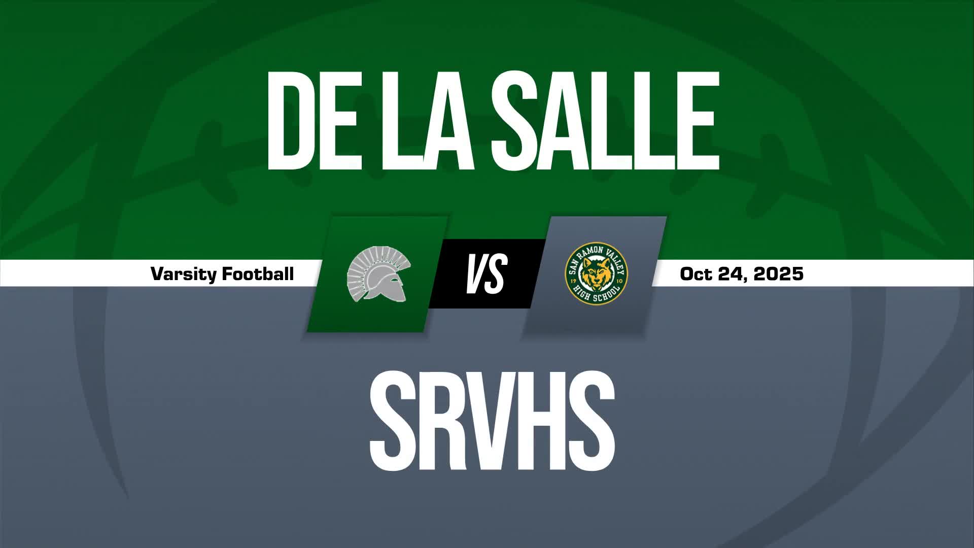 Football Game Preview: De La Salle Spartans vs. San Ramon Valley Wolves + How To Watch