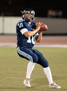 Bellarmine quarterback Travis 
McHugh has been compared to Tim 
Tebow for his physical play, left-
handed motion and leadership. 