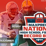 MaxPreps National High School Football Record Book: Yearly touchdown pass leaders