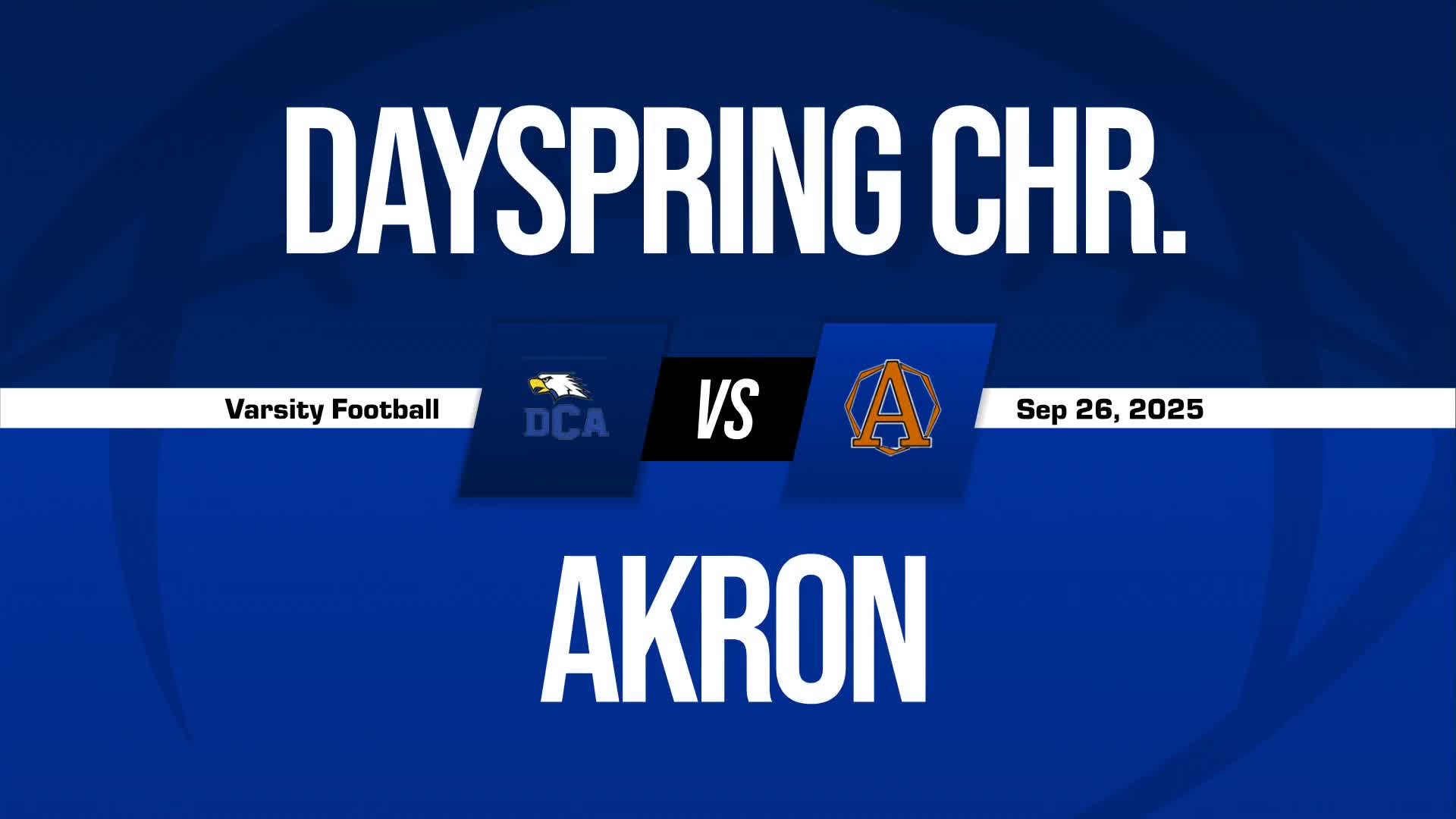 Football Game Preview: Dayspring Christian Academy Eagles vs. Me