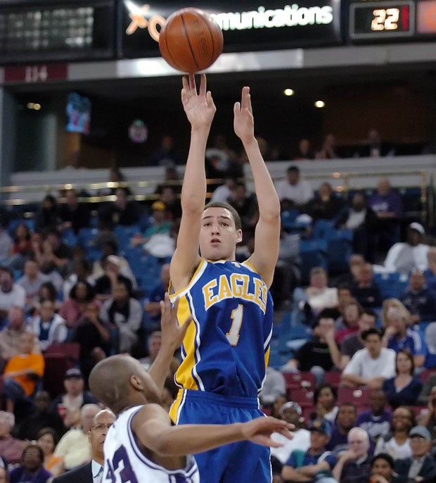 The night in 2008 when the real Klay Thompson made a CIF Championship game record seven three-pointers and scored 37 in a state-championship win over Sacramento at ARCO Arena. 