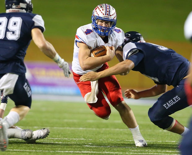 Westlake quarterback Sam Ehlinger carries the ball during Friday's victory over Allen.